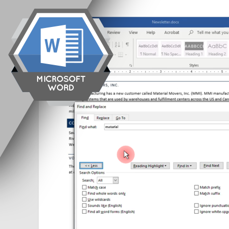 MSO-2015 Using Find and Replace